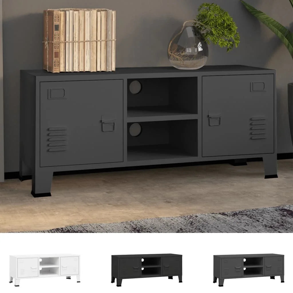 vidaXL TV Stand TV Console Sideboard TV Unit Home Media Unit Cupboard Metal